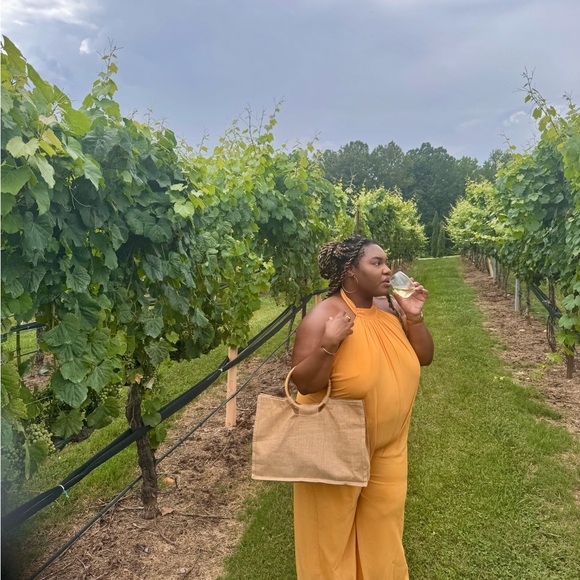 Pants - Mustard Yellow Halter Jumpsuit